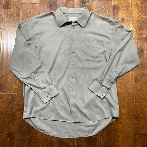 Yves Saint Laurent Casual Neutral Brown Button Down Shirt Y2K Men's Size 18 / XL - Picture 3 of 9